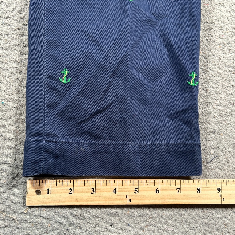 Polo‎ Ralph Lauren Pants Mens 38x28 Blue Chino Straight Fit Embroidered Anchors - Picture 8 of 9